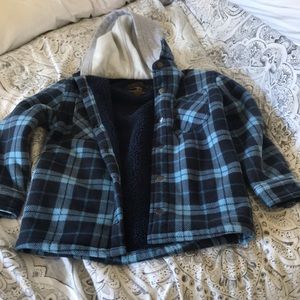 Boys warm fleece plain jacket size xs (5/6)